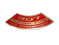 1969 - 1971 Chevelle or Nova 307 Turbo Fire 200 Horsepower Air Cleaner Decal
