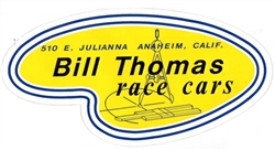 Bill Thomas Race Cars Decal, Small 2.5 Inch Wide