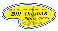 Bill Thomas Race Cars Decal, Large 7.5 Inch Wide