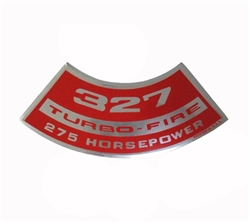 1966 - 1969 Chevelle or Nova 327 Turbo Fire 275 Horsepower Air Cleaner Breather Decal