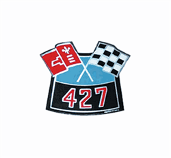 427 Crossed Flags Air Cleaner Breather Decal