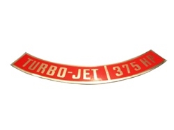 Turbo Jet 375 HP Horsepower Air Cleaner Breather Decal