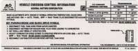 1971 Tune-Up Label (307-2, Automatic Transmission/Manual Transmission) (US and CA) (AO)