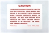 1964 - 1971 Trunk Jack Caution Decal, Positraction with Limited Slip Differential