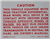 1972 - 1978 Trunk Jack Caution Decal, Positraction with Limited Slip Differential