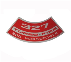 327 Turbo-Fire 350 Horsepower Air Cleaner Decal