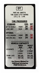1969 Nova SS Super Sport Tire Pressure Decal, 3961714 with DT Code