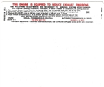 1970 Emission Decal, 350 with 250 HP, Before January 70 DN Code 3980207