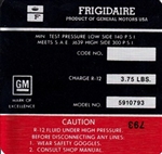 1972 Air Conditioning Compressor Decal, 5910793