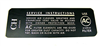 1968 Chevelle or Nova Air Cleaner Service Instructions Decal, 307 CH Code 6424425