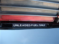 4 and 1/4 Inch Unleaded Fuel Only Decal, Black AND Silver
