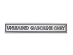 5 Inch Unleaded Gasoline Only Decal, Black AND White