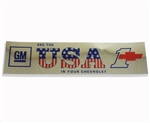 See The USA In Your Chevrolet GM Bumper Sticker Decal