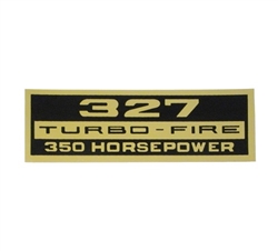 Valve Cover Decal, 327 Turbo-Fire 350 HP