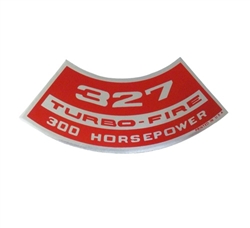 Air Cleaner Decal, 327 Turbo-Fire 300 HP