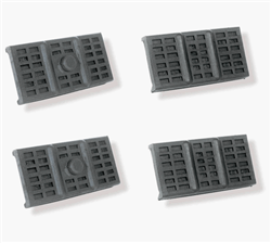 1968 - 1972 Nova Rear Mono Single Leaf Spring Rubber Insulator Pads Set, 4 Pieces