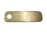 1972 - 1981 Rear End Axle Posi Tag Metal