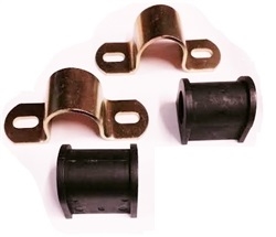 One Inch Front Sway Bar Bushings, With Mounting Brackets, 1" Poly Pair