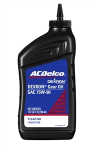 ACDelco DEXRON Synthetic Rear End Axle Lubricant 75W-90 Gear Oil, 32 OZ