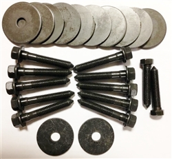 1966 - 1967 Chevelle Coupe Body Mount Bushing Hardware Set: Bolts, Nuts and Washers, OE Style Correct
