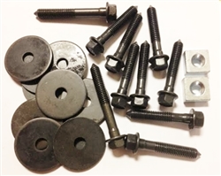 1968 - 1969 Chevelle Convertible Body Mount Bushing Hardware Set: Bolts, Nuts and Washers, OE Style Correct