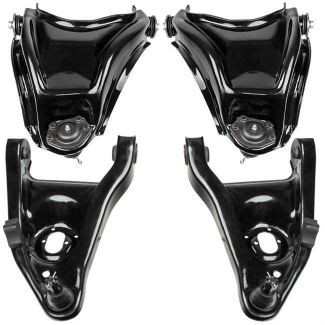 Image of a 1964 - 1972 Chevelle Control A-Arm Set, Upper and Lower, Complete with Installed Bushings and Ball Joints, All 4, OE Style