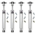 1968 - 1972 Chevelle Front & Rear Viking Smooth Body Double Adjustable Aluminum Shock Set