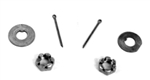 1966 - 1972 Chevelle or Nova Spindle Nut, Washer, and Cotter Pin Kit, 6 Pieces