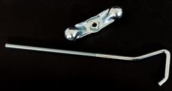 1964 - 1972 Chevy Spare Tire Hold Down J-Hook Bolt & Wing Nut Combo