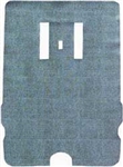 1968 - 1972 Nova Trunk Mat, Original Style Vinyl / Rubber with Aqua Herringbone Pattern