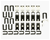 1966 - 1967 Chevelle Convertible Top Boot Clips, High Quality USA Made, 16 Piece Set