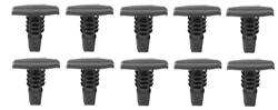 1966 - 1972 Rubber Weatherstrip Retainer Clips, T Head 10 Pack