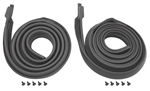 1966 - 1967 Chevelle Roof Rail Weatherstripping, Upper Pair of LH and RH