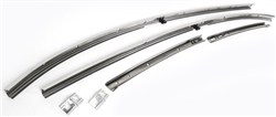 1969 Chevelle Stainless Steel Roof Rail Weatherstrip Channels Set