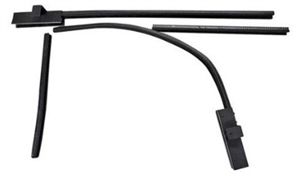 1968 - 1972 Nova Rear Quarter Glass Weatherstrip Kit, Includes Front, Top, and Back For Both Quarter Windows