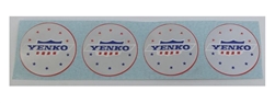 YENKO Wheel Center Cap Decals, Set of Four