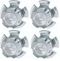 Chevelle and Nova Six Hole Rally Wheel Center Caps - Plastic, Set of 4