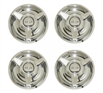 Rally Wheel Center Cap Set with Three Bar Spinners and Bowtie Logo, Premium Quality