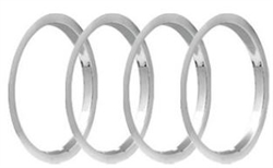 1971 - 1972 Chevelle 15 x 7 Wheel Trim Rings Set, Brushed Stainless Steel Finish