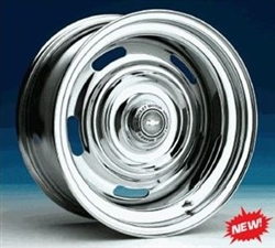 Chrome Rally Wheel Kit with Flat Caps, Chevy Motor Division