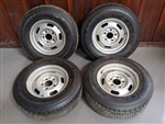 1967 Chevelle 14 X 6 DG Coded Chevy Rally Wheels, Set of 4 with Tires