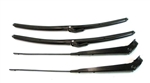 1964 - 1967 Chevelle Windshield Wiper Arms and Blades Kit, Custom Black Finish