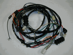 1969 Nova Front Light Wiring Harness, V8 with Warning Lights, Internal Voltage Regulator Passenger Side Mounted Alternator