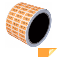 250 Orange TamperGuard Tamper Evident Security Label Seal Sticker Non Residue, Rectangle 0.75" x 0.25" (19mm x 6mm). Custom Print. >Click on item details to customize it.