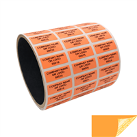 250 Orange TamperGuard Tamper Evident Security Label Seal Sticker Non Residue, Rectangle 1"x 0.375" (25mm x 9mm). Custom Print. >Click on item details to customize it.