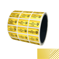  Gold Foil Tamper Evident Label,  Gold Foil Tamper Evident Sticker,  Gold Foil Tamper Evident Seal