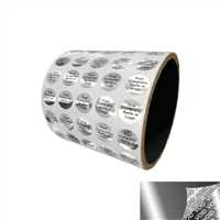 Round Metallic Tamper Evident Label, Round Metallic Tamper Evident Seal, Round Tamper Evident Sticker