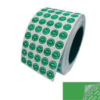 250 Green TamperColorÂ® Tamper Evident Security Label Seal Sticker, Circle 0.5" (13mm). Printed: Warranty Void if Removed + Serial Number