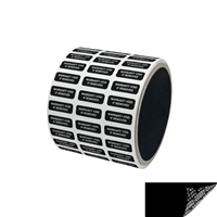 250 Black TamperGuard Tamper Evident Security Label Seal Sticker Non Residue, Rectangle 0.75" x 0.25" (19mm x 6mm). Printed: Warranty Void if Removed + Serial Number.