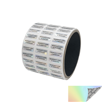 250 Rainbow TamperGuard Tamper Evident Security Label Seal Sticker Non Residue, Rectangle 0.75" x 0.25" (19mm x 6mm). Printed: Warranty Void if Removed + Serial Number.